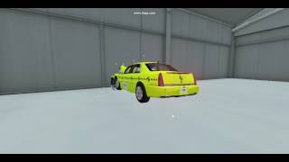 BeamNG Drive Cadillac DTS 2010 Front End Impact 60 mph crash test