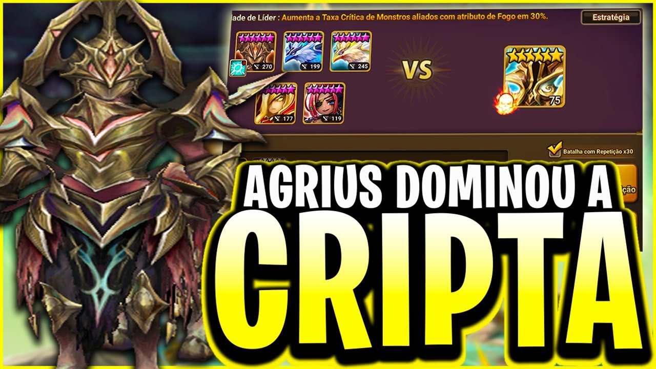 Agrius é o NOVO META Para Cripta Da Justiceira | Summoners war