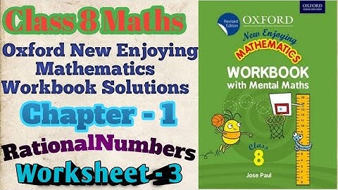 Std 8 Maths Workbook solution | New Enjoying Mathematics Worksheet - 3@ShikshanAcademy