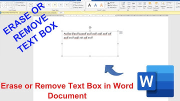 How to Erase or Remove Text Box in Word Document