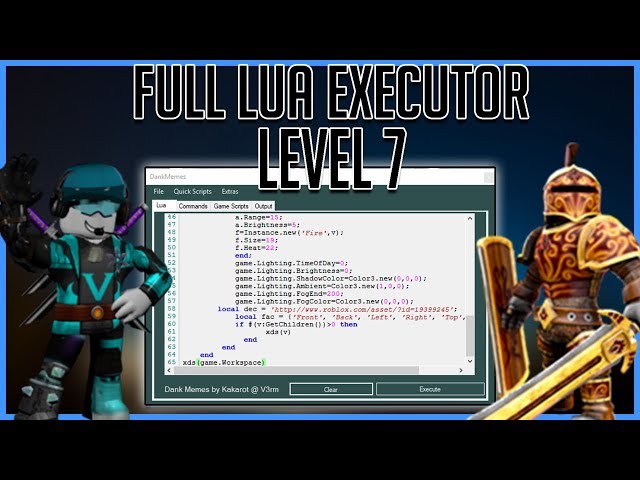 Roblox Full Lua Executor Dankmemes Grab Knife Admin Cmds Big Fire And More Youtube - full lua executor roblox v3rm