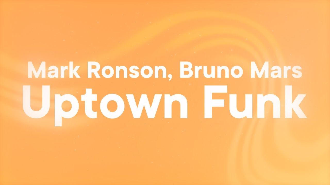 Mark Ronson - Uptown Funk (Lyrics) ft. Bruno Mars - YouTube