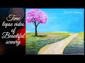 Simple painting techniques | Acrylic painting| Timelapse Painting of  Beautiful landscape scenery |