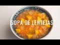 Sopa de Lentejas con Calabacín e Hinojo