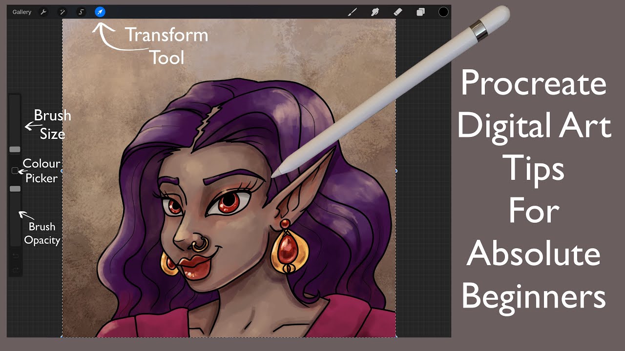 Absolute beginners guide to digital art in procreate 5 0 - YouTube