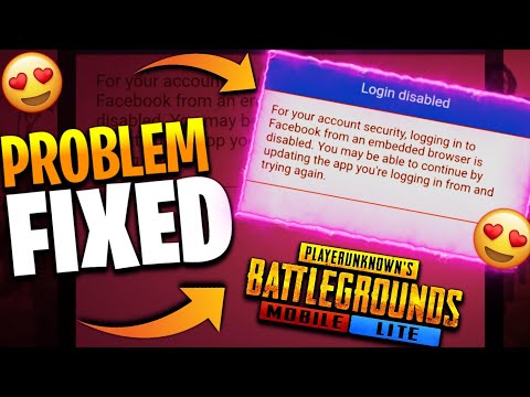 PUBG MOBILE LITE FACEBOOK LOGIN PROBLEM FIXED ?| FACEBOOK LOGIN DISABLED PUBG LITE