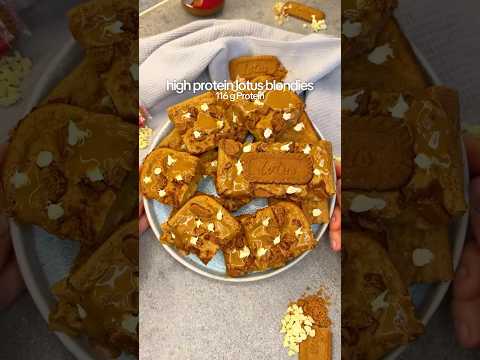 High Protein Biscoff Blondies