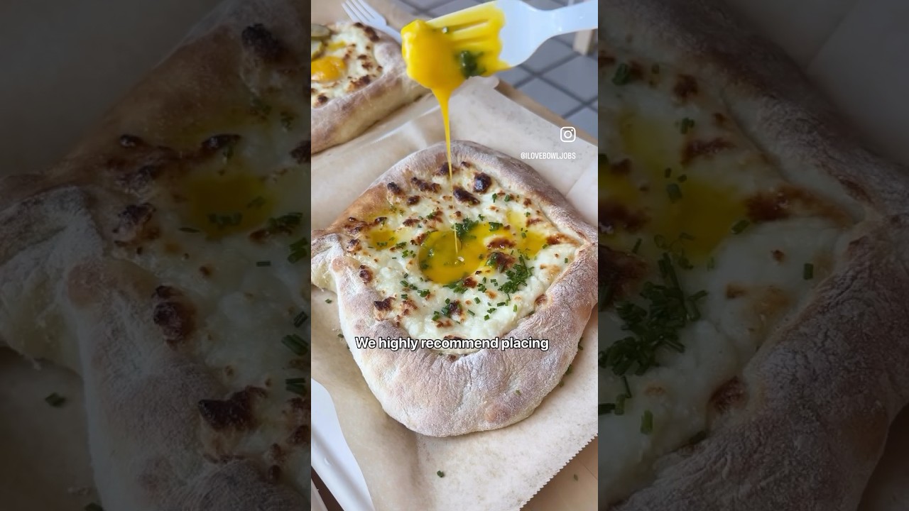 Khachapuri Georgian Bread Boats at Skalka! 😋🇬🇪