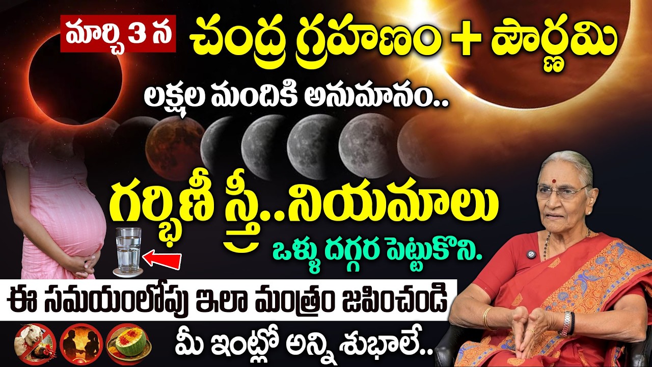 Anantha Lakshmi About Chandra Grahanam Timings | Chandra Grahanam | Dharma Sandehalu | SumanTV