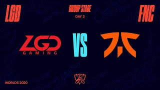 LGD vs FNC | Worlds Group Stage Day 2 | LGD Gaming vs Fnatic (2020)