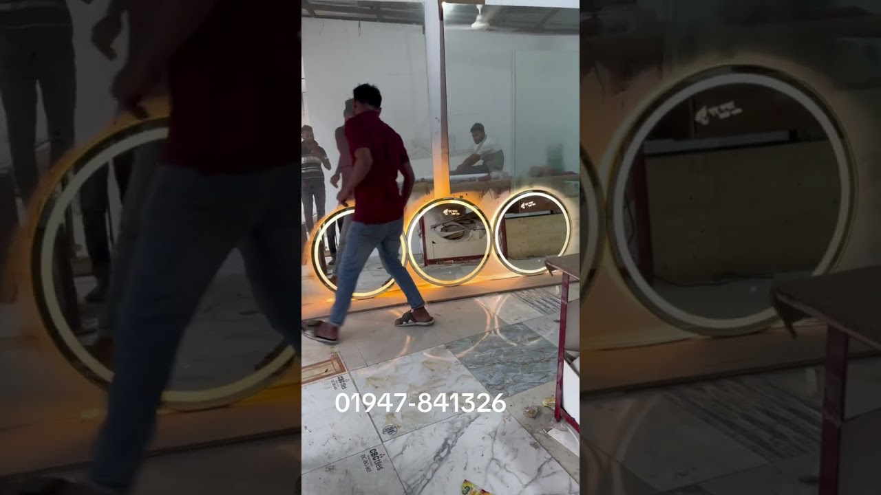 Round mirror for salon/parlour 