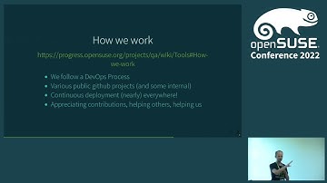 openSUSE Conference 2022 - The SUSE QE Tools team - Who we are and what we do