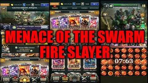 Legendary Game Of Heroes: Menace Of The Swarm Event Gameplay/Team Testing (Fire Slayer)