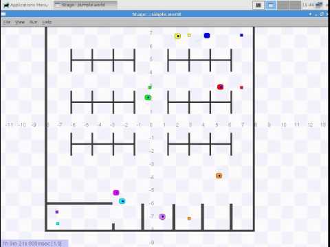 Player/Stage - 8 robots - dynamic p