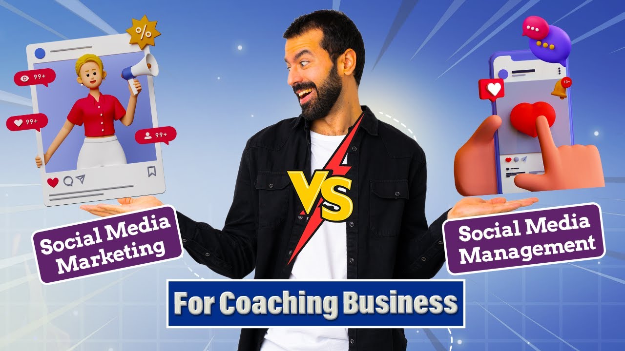 Social Media Management vs Social Media Marketing |  Explained📝 | Coaching Business💡
