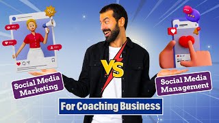 Social Media Management vs Social Media Marketing |  Explained📝 | Coaching Business💡