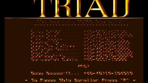 AMIGA-Demo "Triad: First Amiga Intro / Stars Intro"