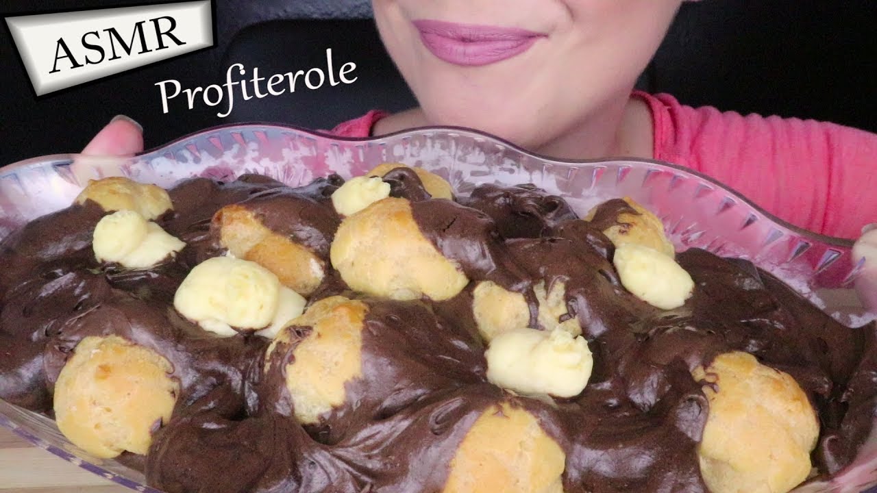 ASMR: PROFITEROLE - Chocolate Covered Cream Filled Pastry Puffs | Eating Sounds | No Talking