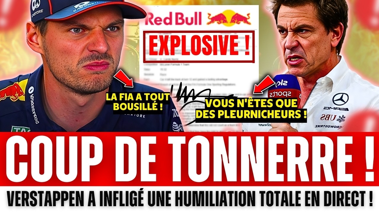 Max Verstappen LÂCHE UNE BOMBE chez Red Bull | Hamilton HUMILIE la FIA EN DIRECT ? | Mercedes