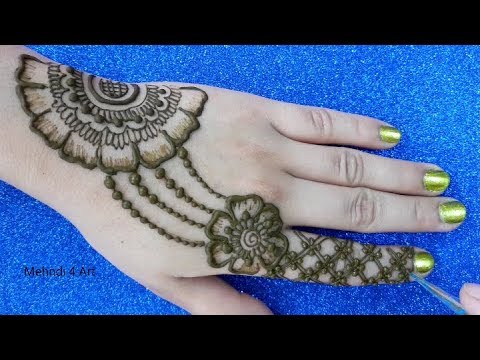 Amazing Jewellery Mehndi Design Back Hand Mehndi Design For