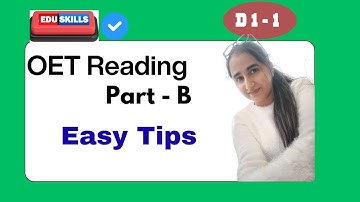 Discussion - 1:1  Reading Part  - B - Question  Analysis  - Synonyms: Edu Skills Reading Tips
