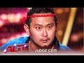 Gonzo: The Crowd Goes WILD Over Japanese Tambourine Dancer! | America's Got Talent 2019