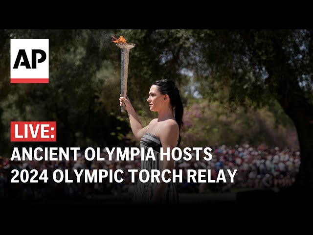 LIVE: Ancient Olympia hosts Olympic Torch Relay launch for Paris 2024 Olympics