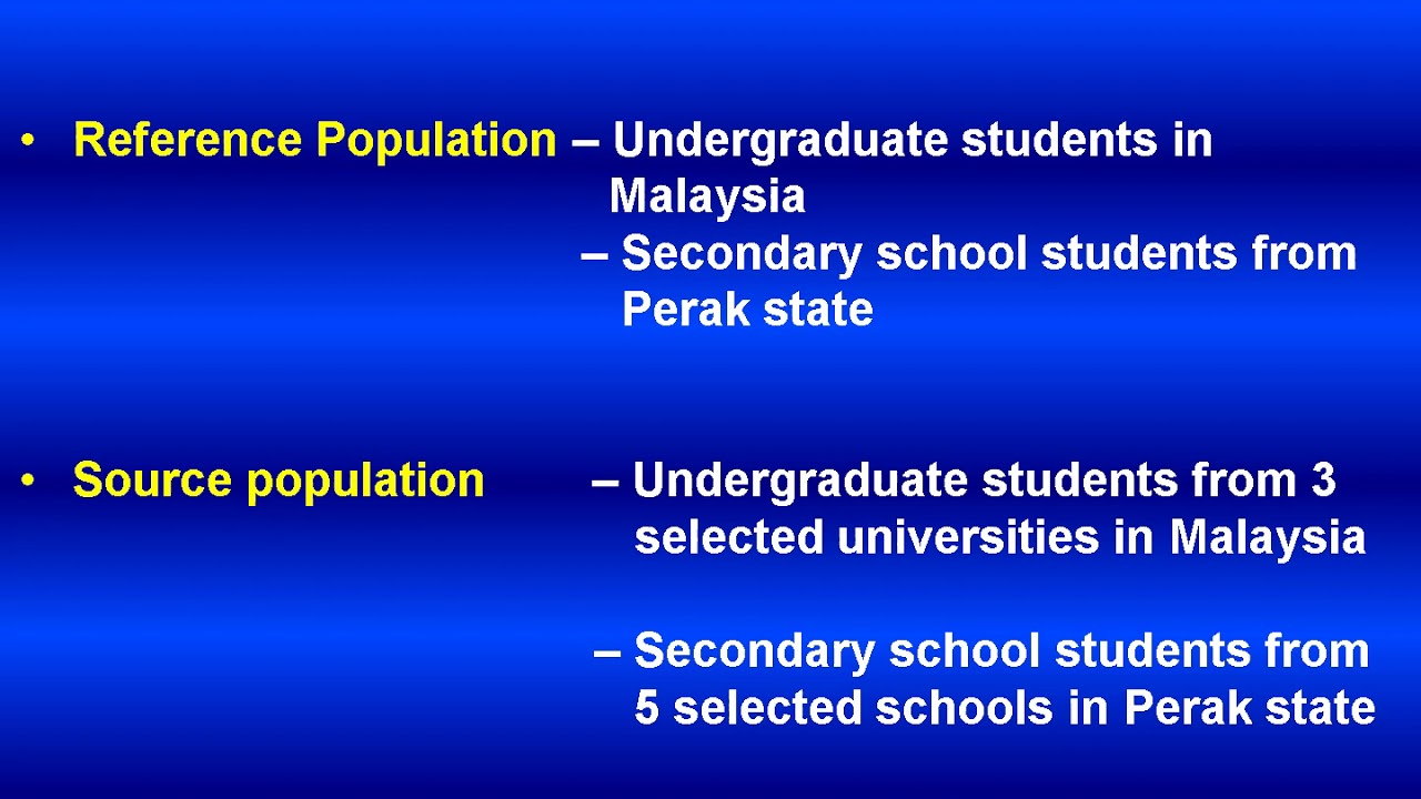 research reference population