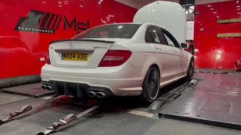 Mercedes c63 in for a custom stage 1 remap and dyno package at MSL Performance