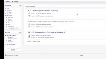 All courses on Moodle