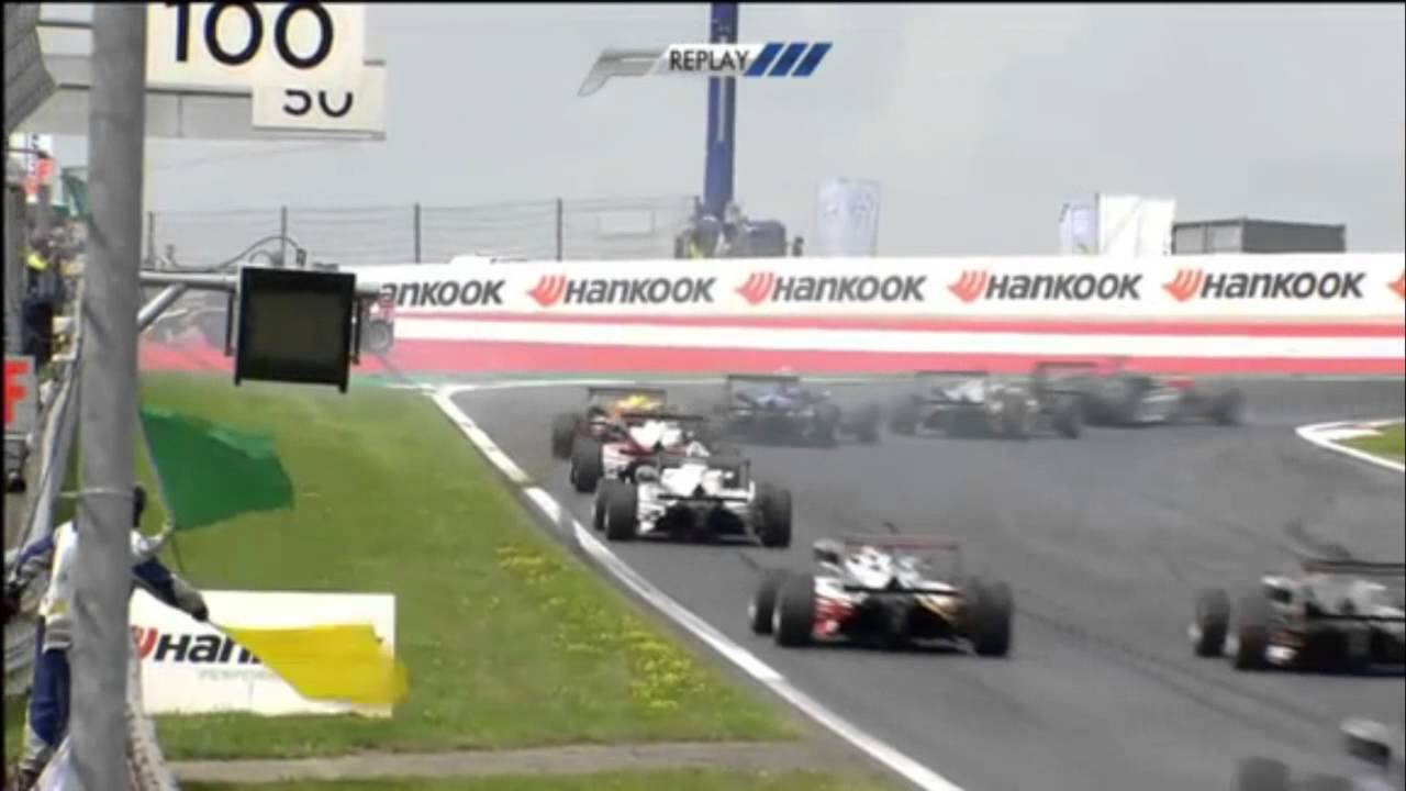 European Formula 3 2014. Red Bull Ring. Esteban Ocon crashed again at first corner