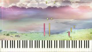 Video thumbnail of "aesthetic  cute  piano  soft  bgm no copyright  synthesia,Practice song,Piano Tutorial ,teaching"