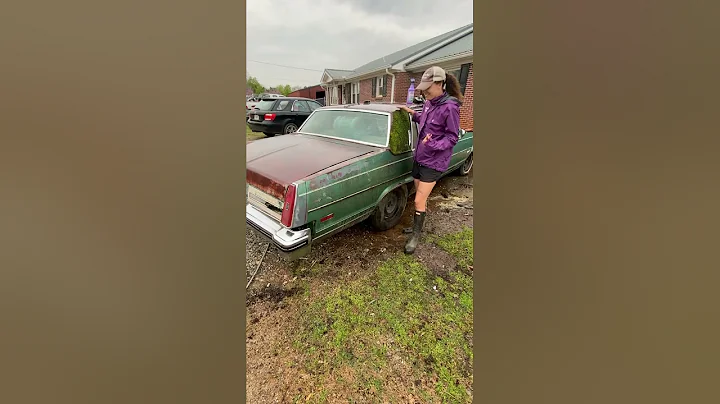 1978 Oldsmobile 98 - it’s moss removal time! #resurrectedgarage#oldcarsnewlife#1978oldsmobile98