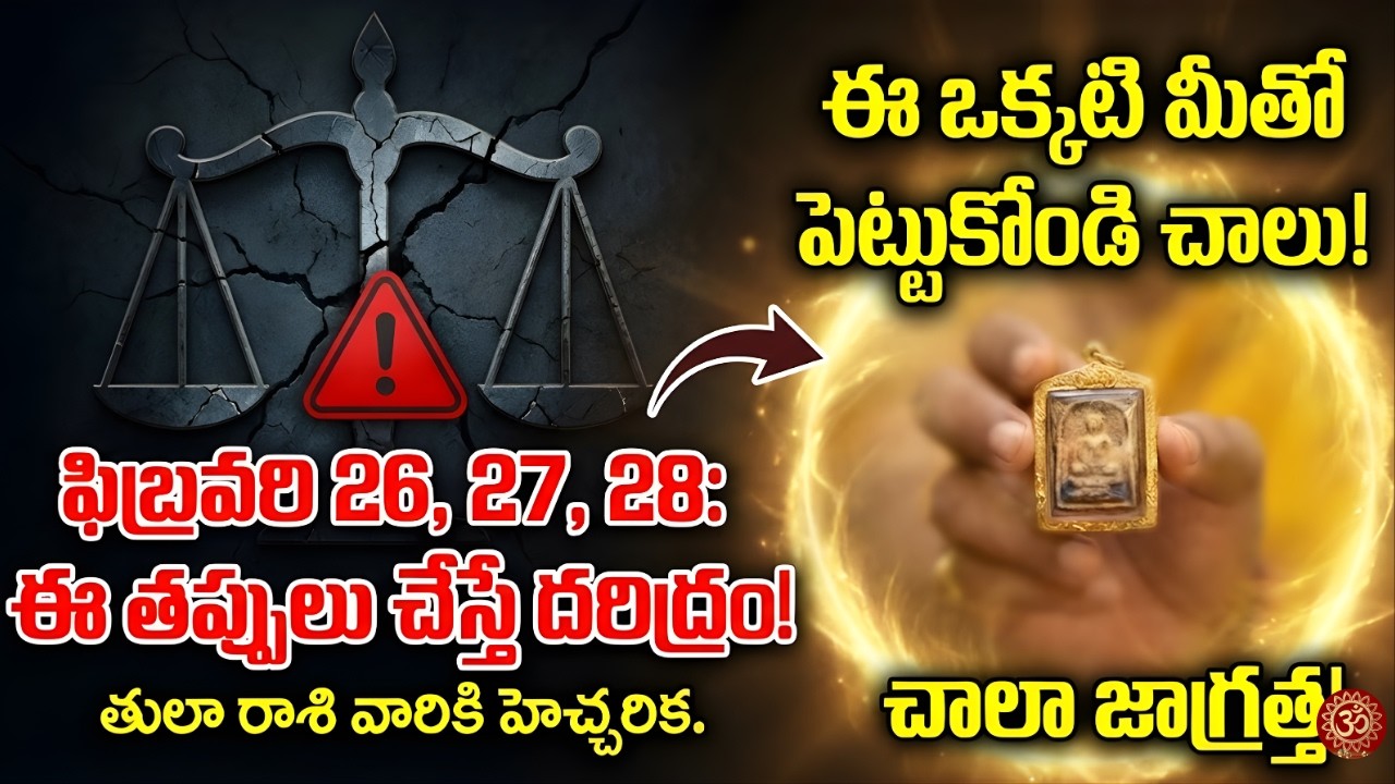 తులా రాశి వారు ఫిబ్రవరి 26,27,28 ఈ పనులు చేస్తే దరిద్రాన్ని మీ వెంట తెచ్చుకున్నట్టే ఈ 3 రోజులు ఇది