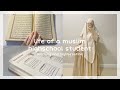  day in the life of a muslimah highschool student  studying tafsir quran school