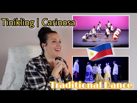 FILIPINO Tinikling  And Carinosa Traditional DANCE | REACTION | WOW 😱