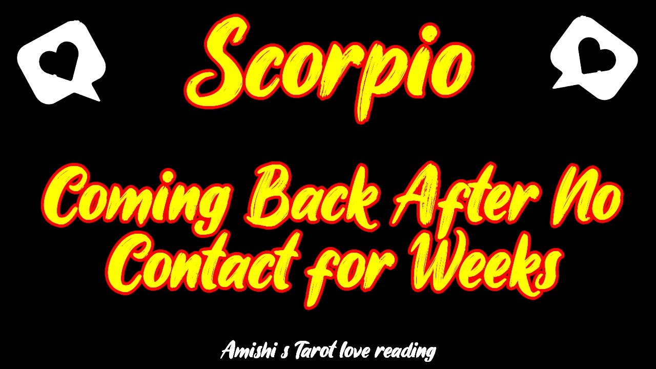 Scorpio December 2021 Coming Back After No Contact for Weeks Love Tarot Reading
