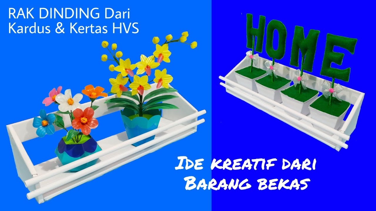 Rak dinding dari kardus dan kertas  HVS  Hiasan  dinding 