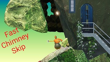 fast chimney skip in getting over it (GETTING OVER IT)  #gettingoverit #mrstarted #chimneyskip