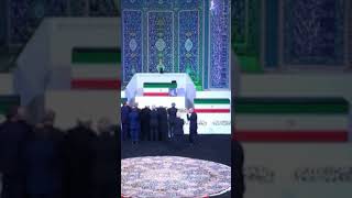 Ghalibaf Weeps Beside Khamenei's Coffin at Tehran Farewell Ceremony