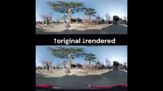 360 gaussian splatting with spherical render