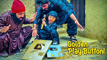 Golden Play button 🎇🎆🫶 #babache