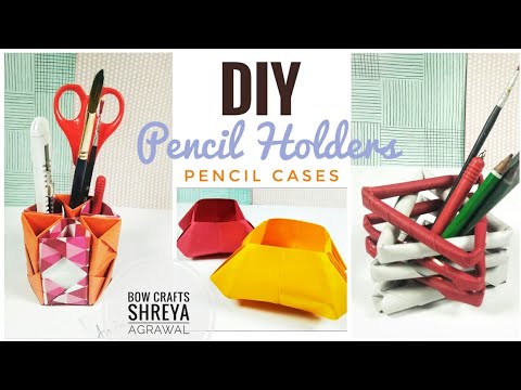DIY Pencil Holder | Easy Pencil/Pen Case Tutorial |  by BOW Crafts