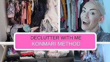 KONMARI METHOD MARIE KONDO DECLUTTER CLOSET/WARDROBE | ORGANIZE WITH ME