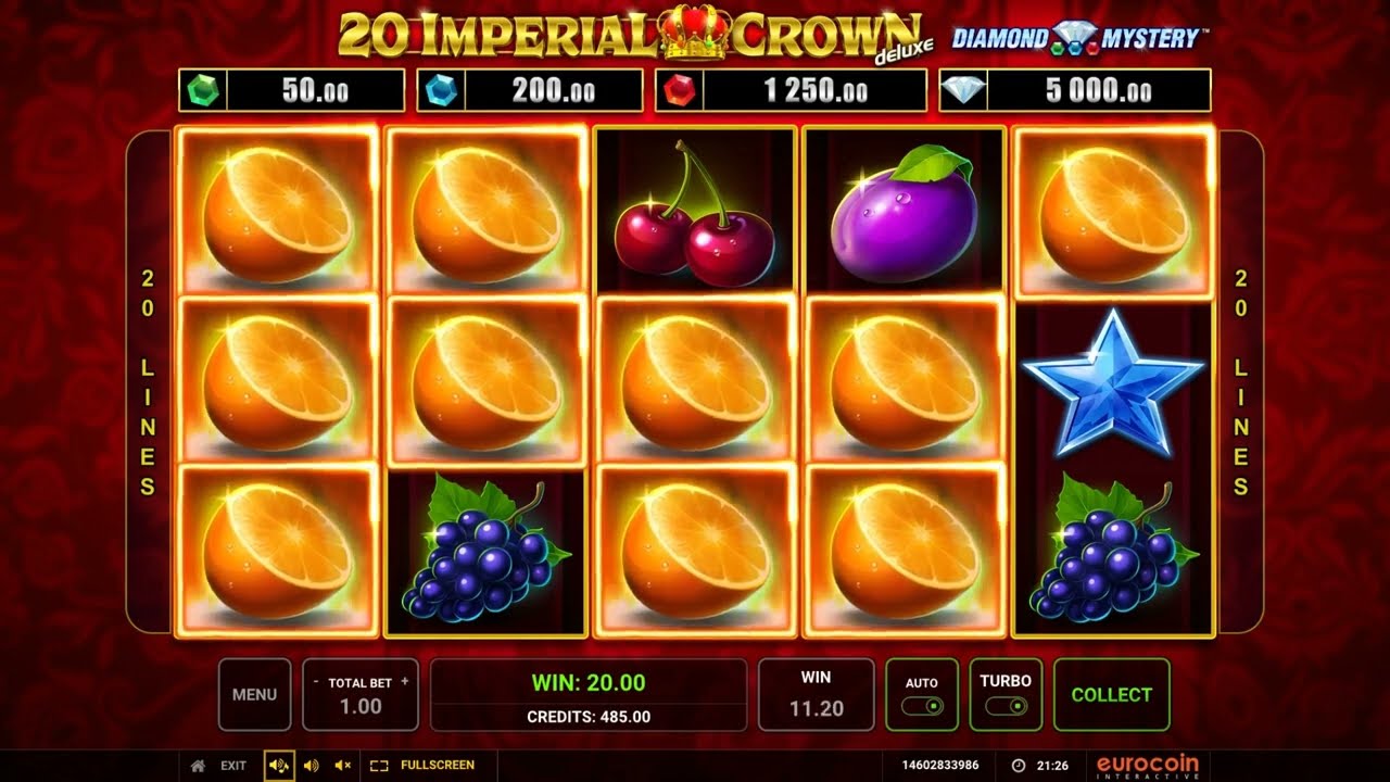 Diamond Mystery 20 Imperial Crown Deluxe Slot Review | Free Play video preview