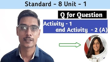 Std 8 English Sem 1││Unit 1 Q For Question││Activity 1 ││Activity 2 A