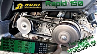 Rusi Rapid 150 | Stock belt replaced by Bando Belt! | mas sampa kesa stock! | High Quality Belt!!