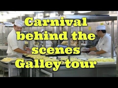 Exclusive behind the scenes galley tour and talk with head chef on Carnival ship