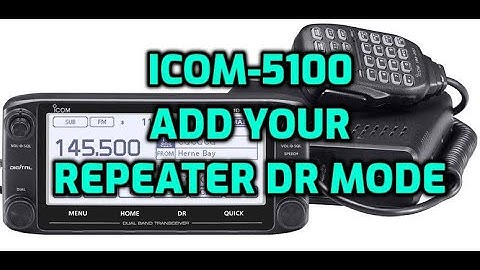 ICOM ID-5100 Add FM analogue repeater DR mode
