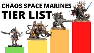 Chaos Space Marines Unit Tier List in Warhammer 40K 10th Edition - Strongest + Weakest Datasheets